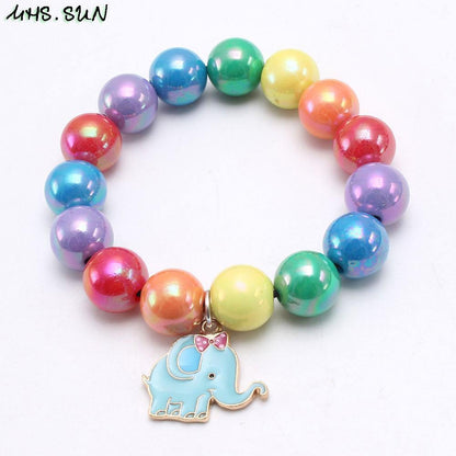 Rainbow Beaded Bracelet for Children