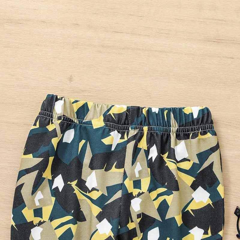 Children's Letter Top Printed Pants Two-Piece Set