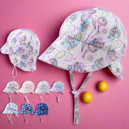 Children's Printed Sun Hat Baby Big Brimmed Sunscreen Hat