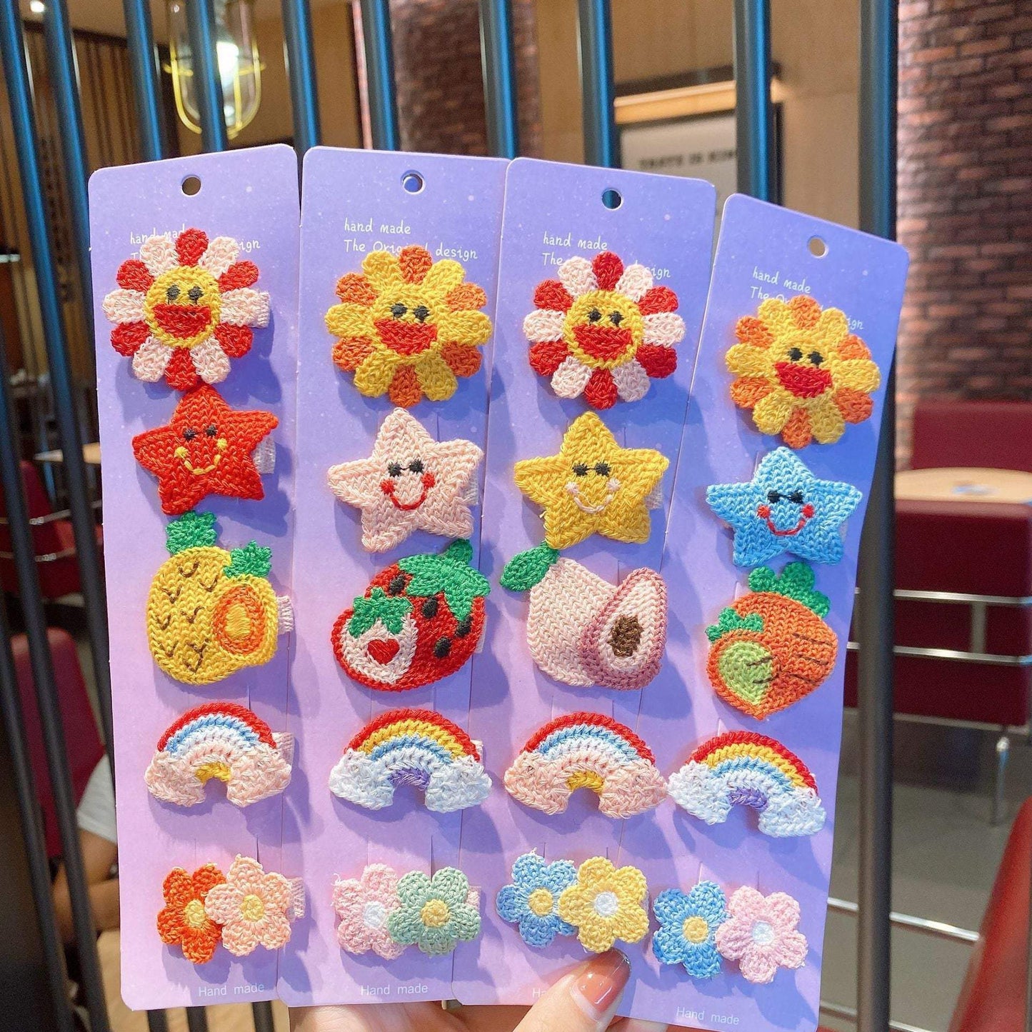 Children's Knitted Plush Hairpin