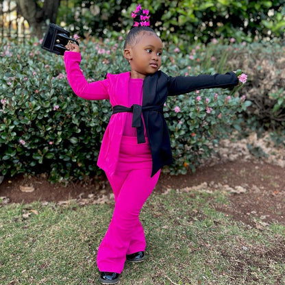 Children's Wear Long Sleeve Suit Color Matching Two-piece Set