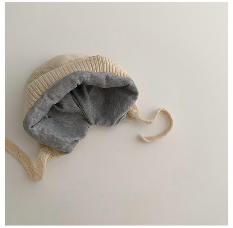 Baby Thickened Knit Hat Ear Wool Cap