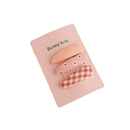 Children's Sponge Hairpin Plaid Floral 3-pack