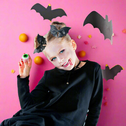 Black Bat Bow Children's Hairpin Halloween Funny Dress Up