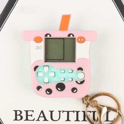 Strawberry Ice Cream Game Pendant Keychain