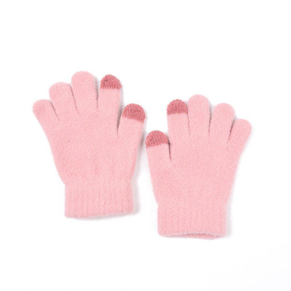 Warm Children's Knitted Gloves Touch Screen Plush Gloves
