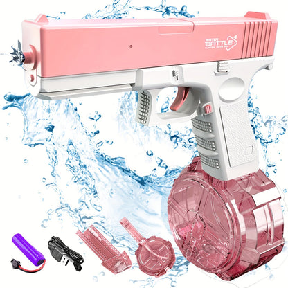 M1911 Glock Electric Water Gun - High-Quality Rechargeable Kids Toy with Large Water Capacity for Summer Games and Fun