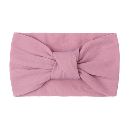 Children's Headwear Baby Solid Nylon Brimmed Hair Band Baby