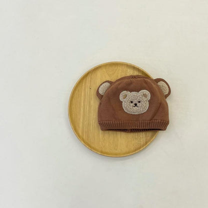 Baby Bear Boy Knitted Hat Plus Cotton Wool Hat
