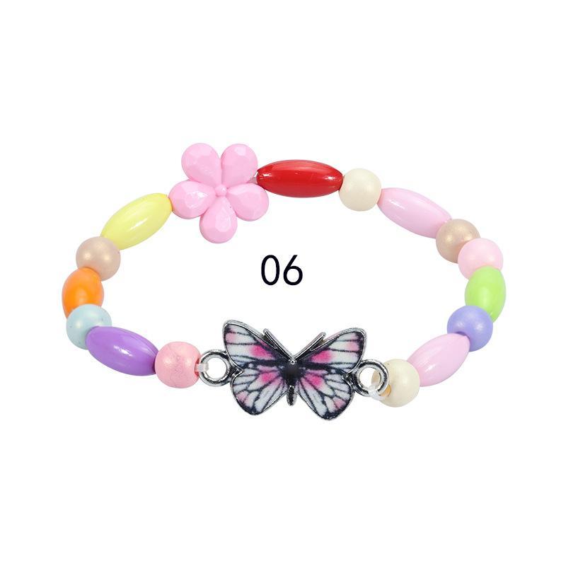 Children's Colorful Beaded Bracelet Colorful Butterfly Bracelet