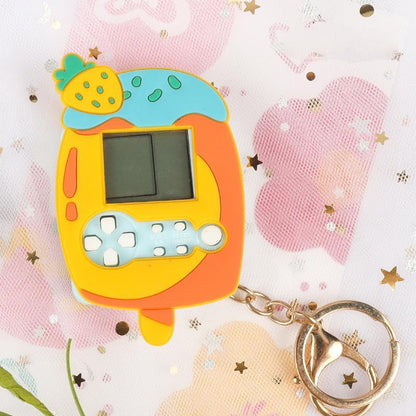 Strawberry Ice Cream Game Pendant Keychain