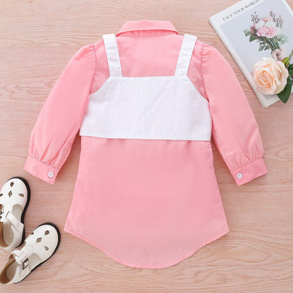 Solid color long sleeved shirt long dovetail coat vest Accessories top