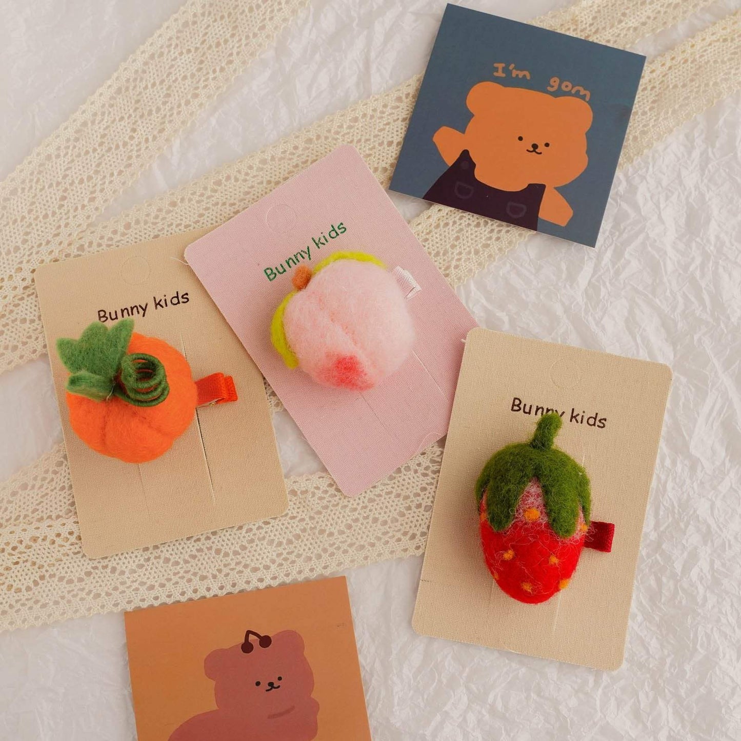 Children's Felt Triangle Strawberry Hairpin