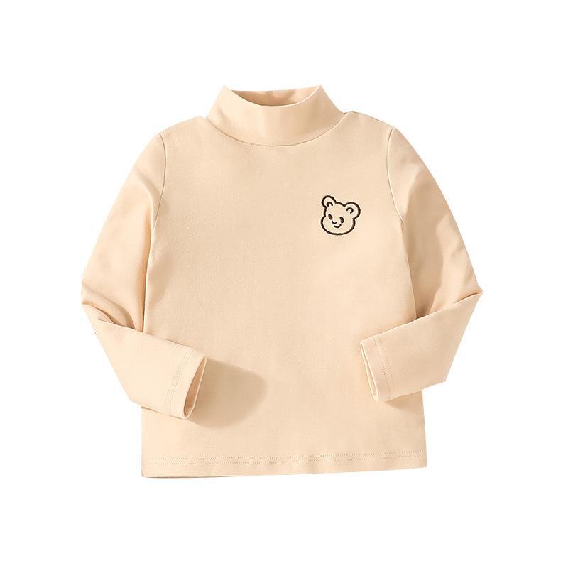 Girl's Half High Neck Long Sleeve Top