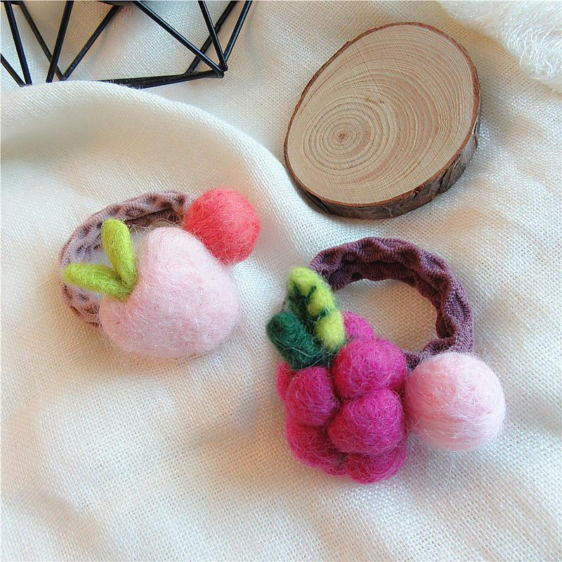Cartoon Children's Fun CUTE Wool Hair Loop Hair Tie Rope