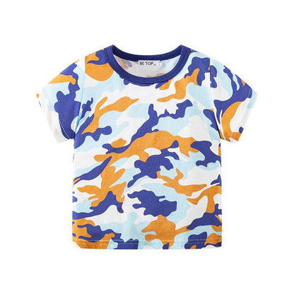 Children's camouflage short sleeve T-shirt