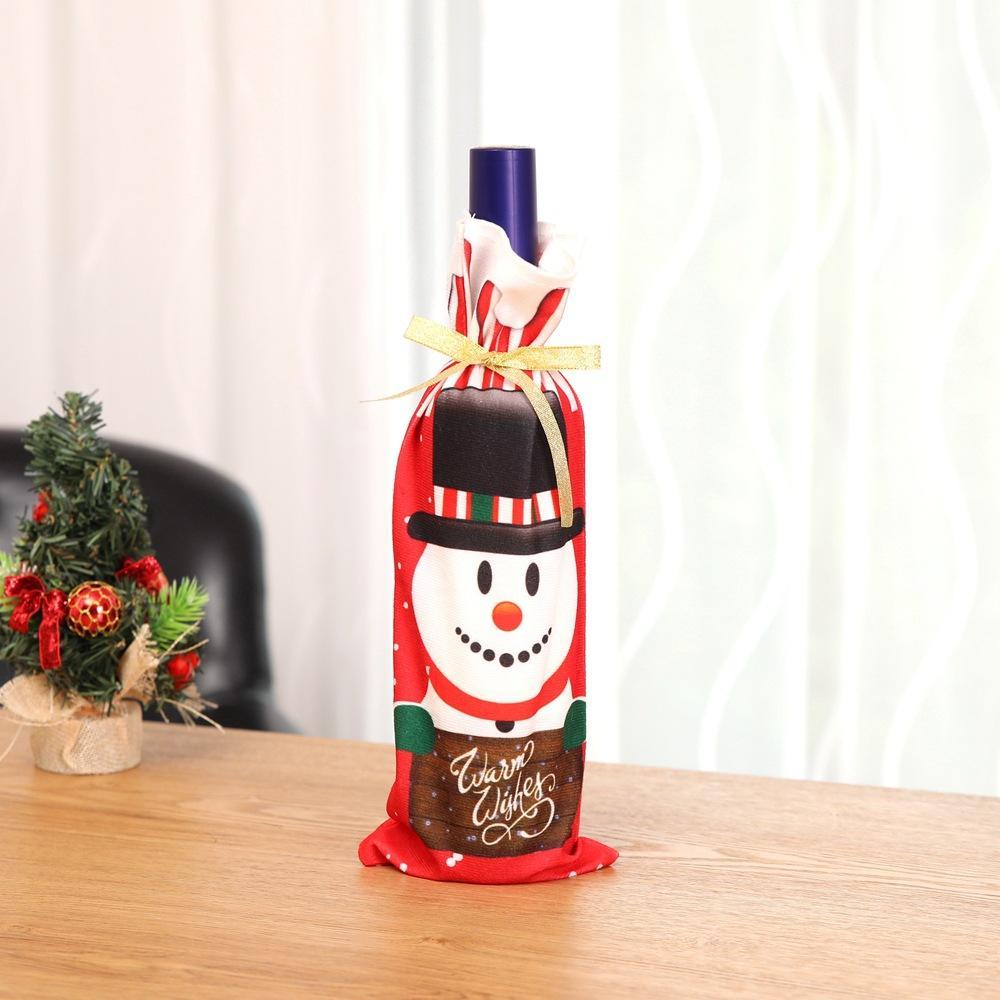 Christmas Decorations Red Wine Bottle Cover Party Supplies