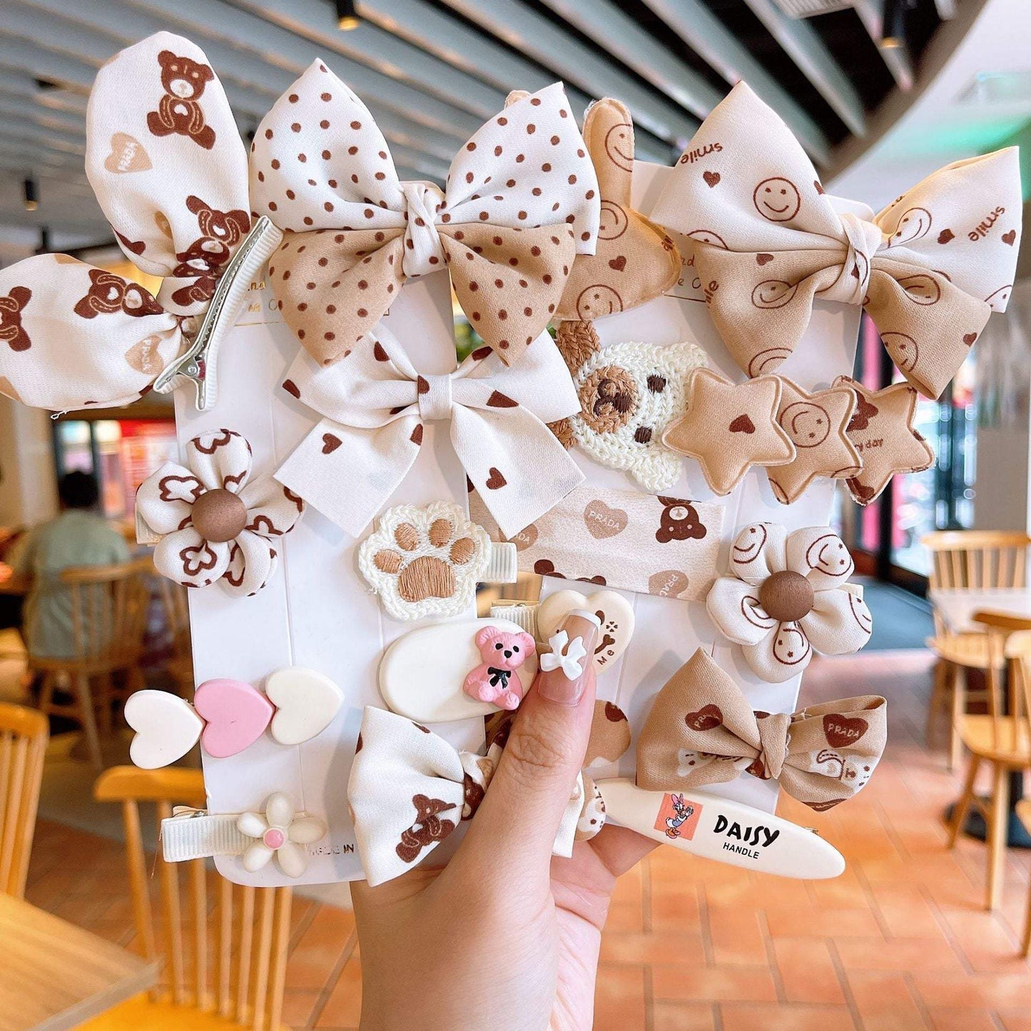 Children's Fabric Bow Hairpin