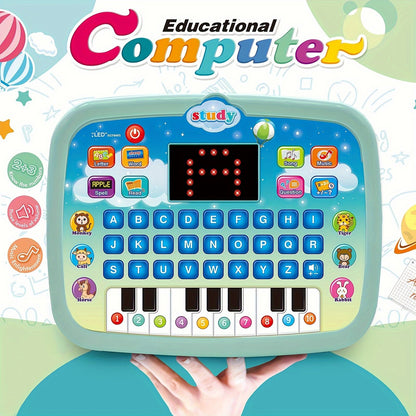 Tablet Toddler Learning Pad With LED Screen, Teaching Alphabet Numbers Word Music Math Early Development Interactive Electronic Toy For Boys & Girls