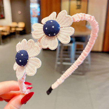 Girl's Hair Hoop Mesh Cartoon Broken Hair Clip Headdress