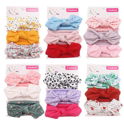 Baby Hair Band Three-piece Printed Headband Children's Bow