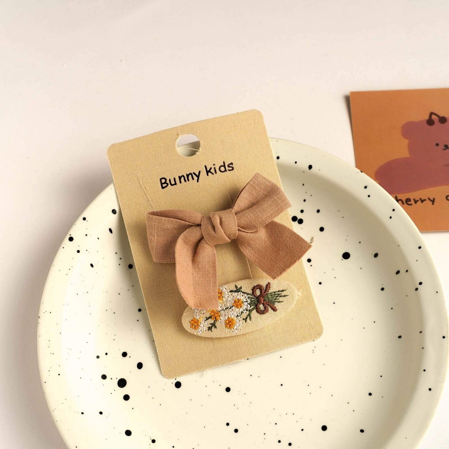 Flower Bear Bow Children's Hairpin