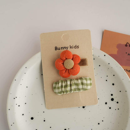 Children's Fabric Floral Hairpin