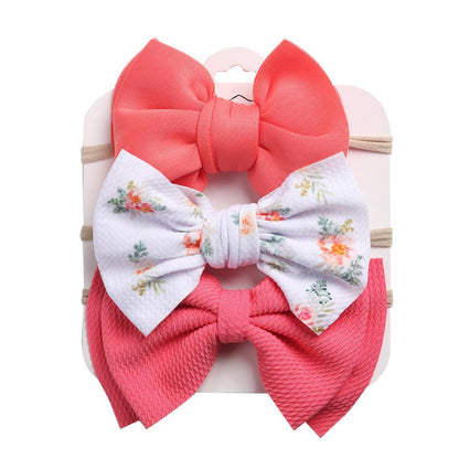 Children's Headdress Bow Hair Tie 3pcs/Set