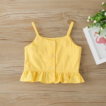 Suspender top fruit Print Shorts two piece set