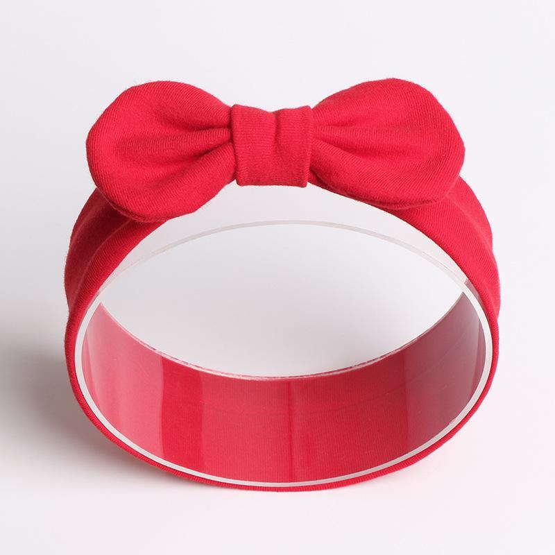 Baby Bow Headband Wave Dot Hair Band Solid Color