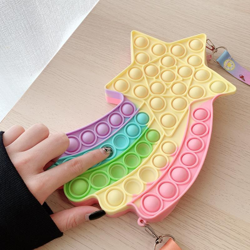 Children's Toy Bag Rainbow Star Diagonal Coin Purse