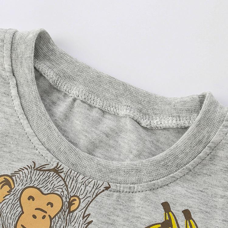 Boys' cotton short sleeve cartoon top