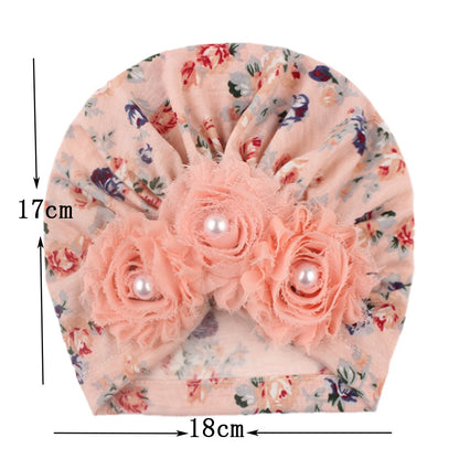Baby Soft Printed Children's Hat Sunflower  Pullover Hat