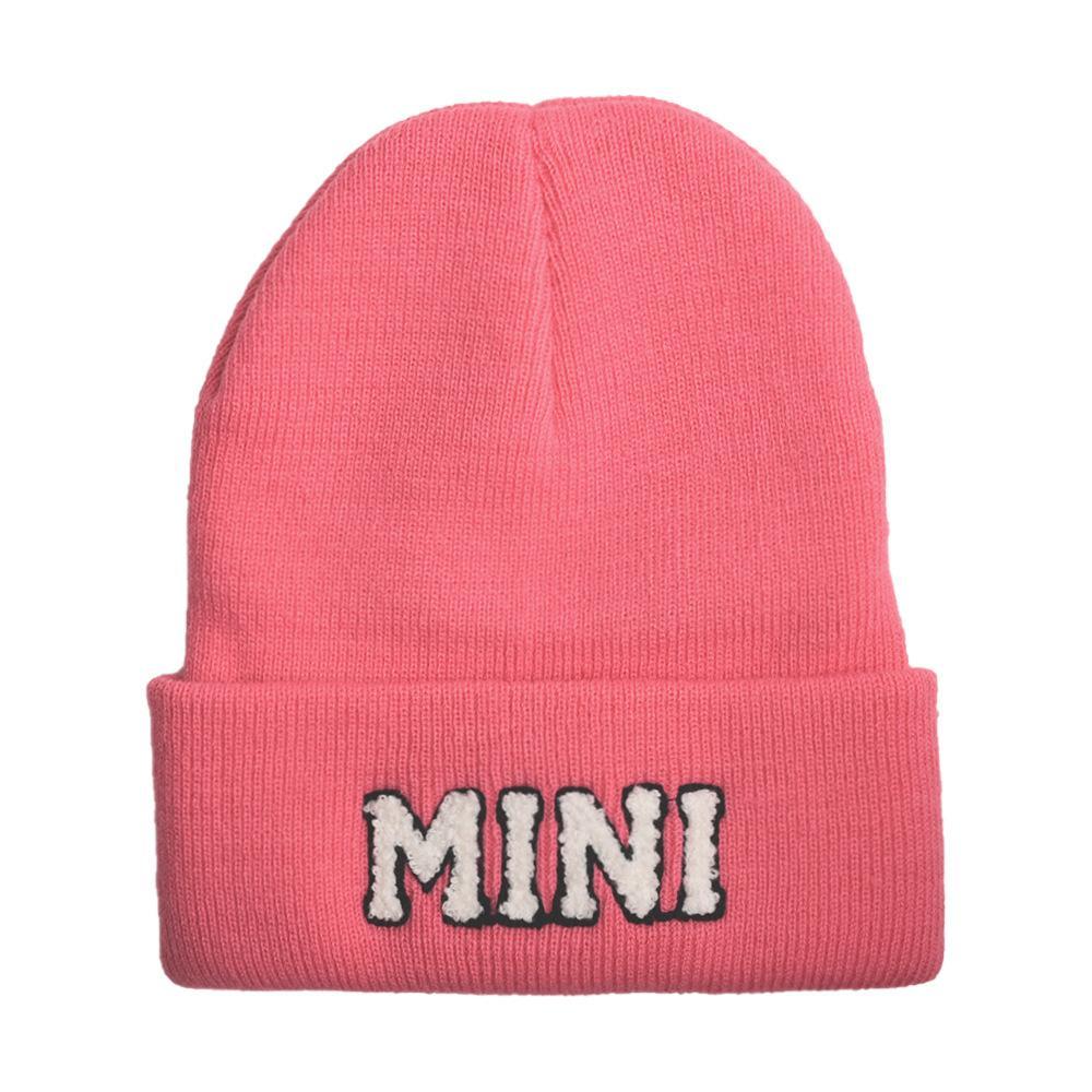 Children's MINI Letter Solid Color Warm Knitted Hat