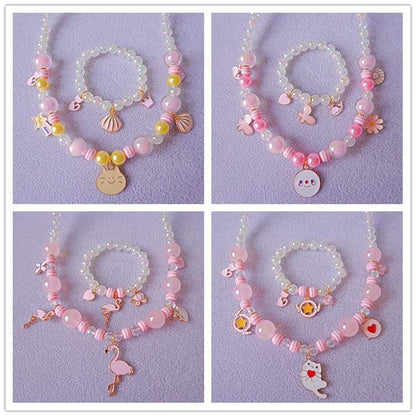Girl's Flamingo Pendant Necklace