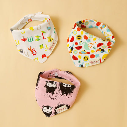 3pcs/set Baby Triangle Bib Saliva towel