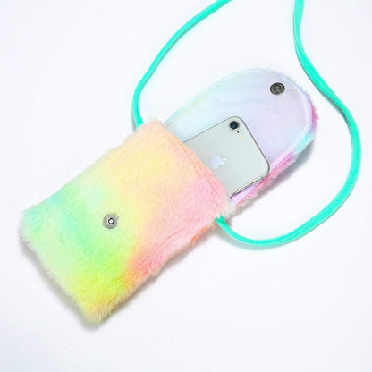 Cartoon Plush Shoulder Bag Children Unicorn Plush Coin Purse