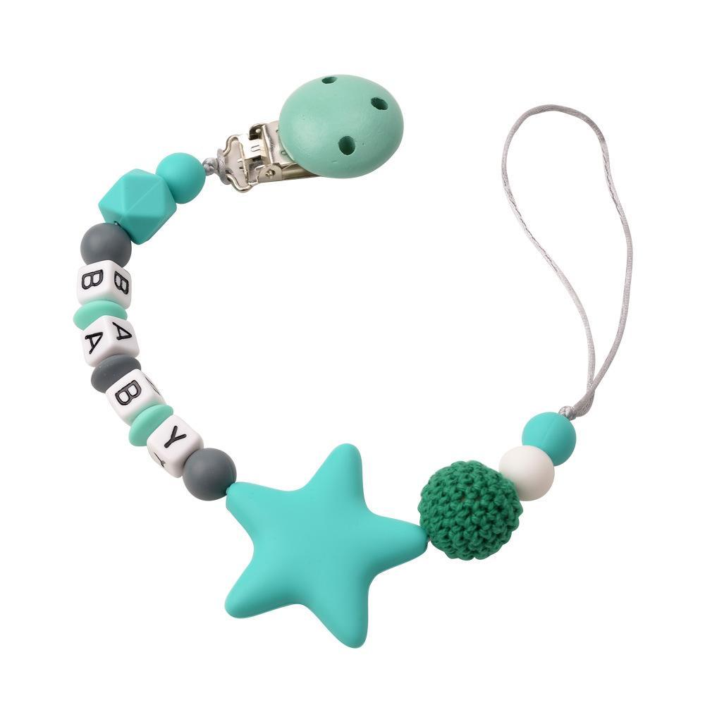 Soothing Pacifier Clip Silicone Teether Anti-drop Chain