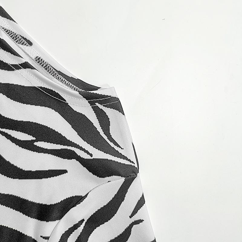 Girls Casual Zebra Long Sleeve Loose Suit