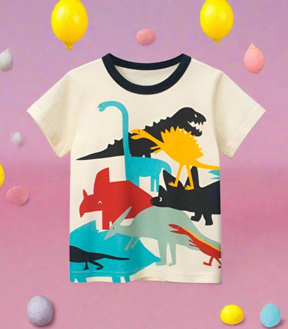 Boys' short sleeve T-shirt children's clothing dinosaur