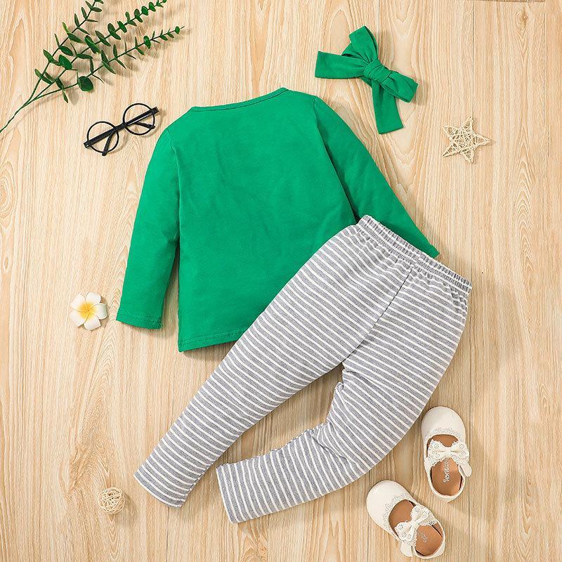 Children's Alphabet T-shirt Pants Two-Piece Set
