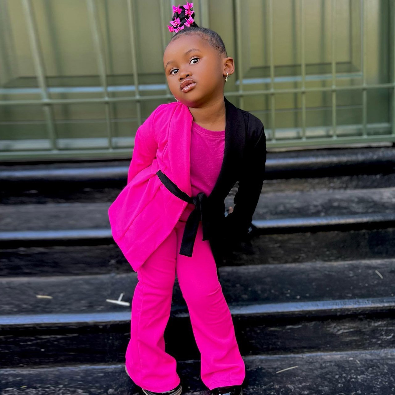 Children's Wear Long Sleeve Suit Color Matching Two-piece Set