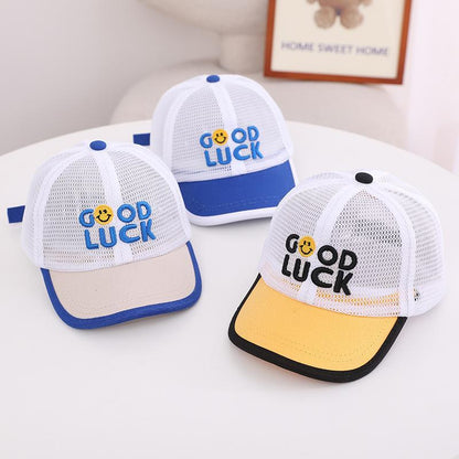 Good Luck Smiley Kids Mesh Sunshade Mesh Cap