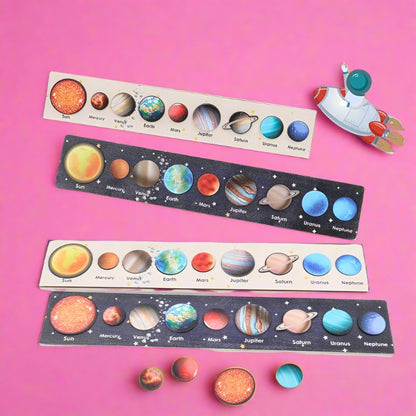 Planetary Wooden Children's Puzzle Toy