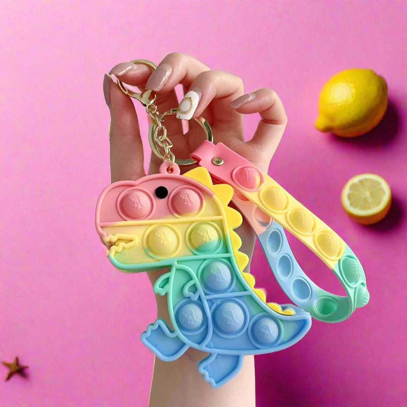 Cartoon Astronaut Pinching A Small Coin Purse Keychain