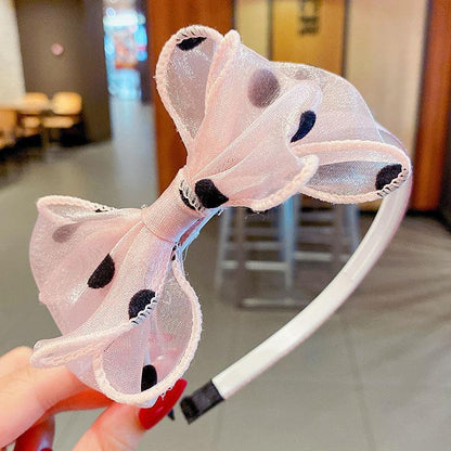 Girl's Hair Hoop Mesh Cartoon Broken Hair Clip Headdress