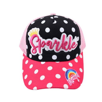 Children's Embroidered Letter Baseball Cap Sunshade Net Hat