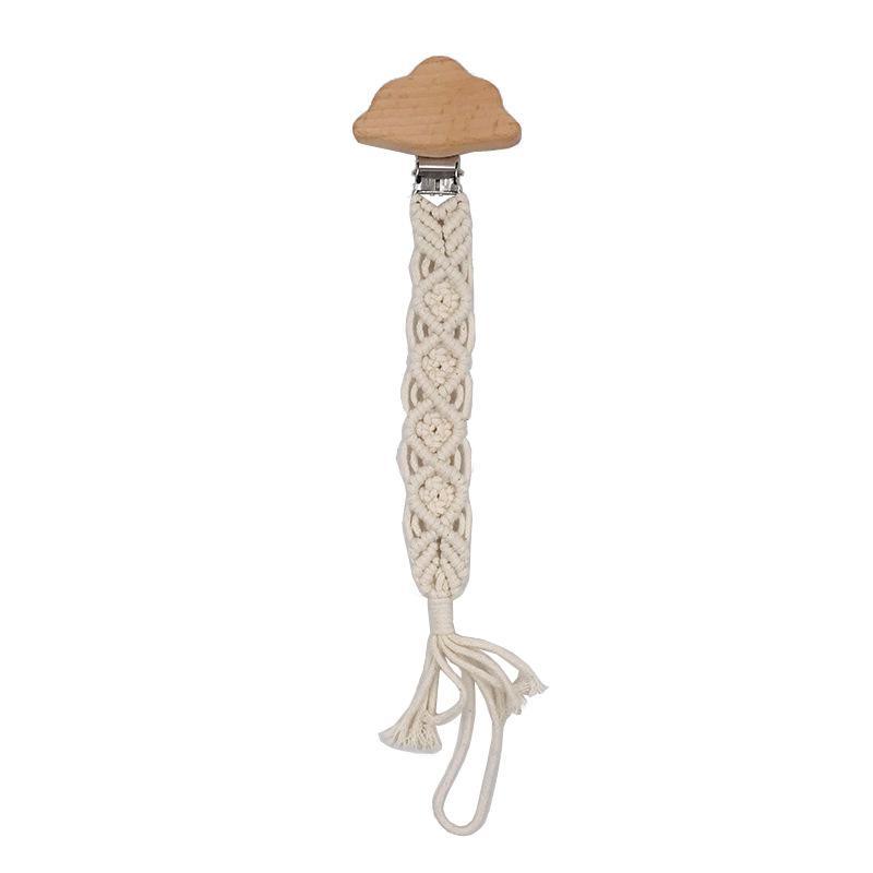 Beech Hand-woven Rope Pacifier Clip Anti-drop Chain