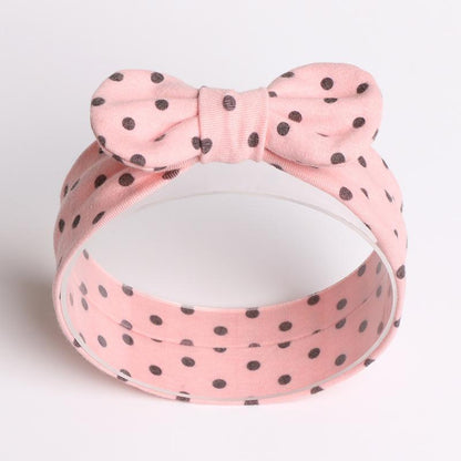 Baby Bow Headband Wave Dot Hair Band Solid Color