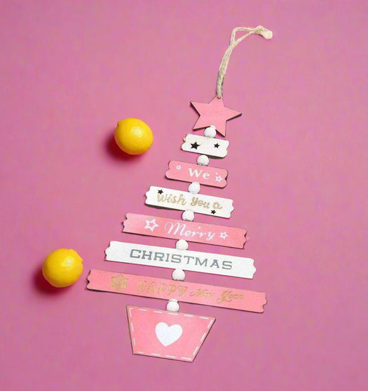 Christmas Tree Decorations Colorful Wood Creative Ornaments
